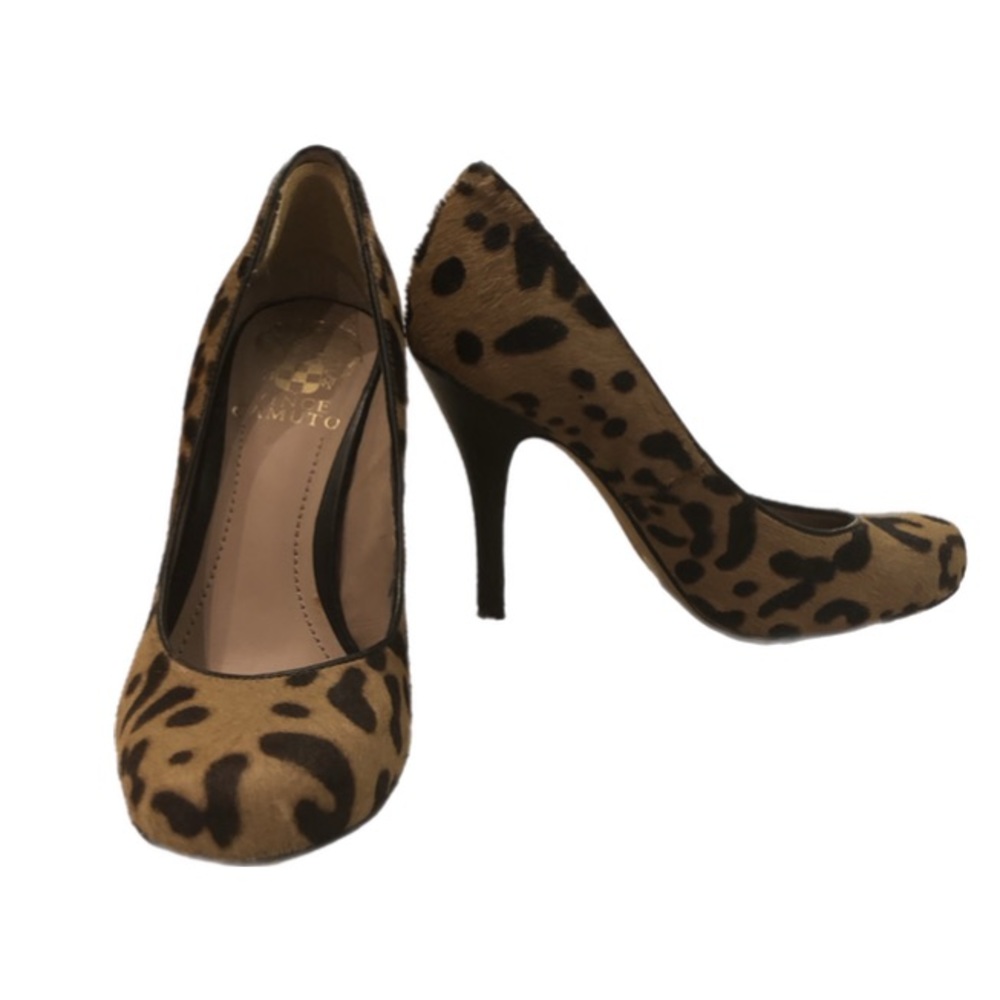 Vince Camuto Leopard Fur Pumps